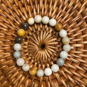 A handmade Amazonite bracelet